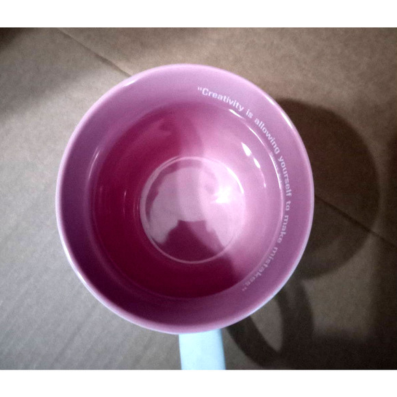ECO ONE cup, with Creativity printed on one side. White and pink. - Picture 3 of 6
